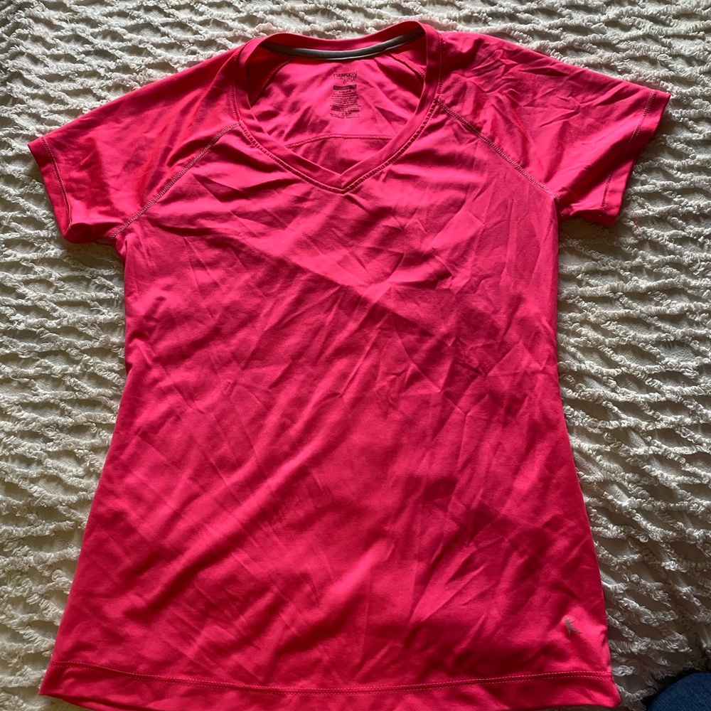 Pink Athletic Shirt. Women’s small. V-neck. Good Condition.